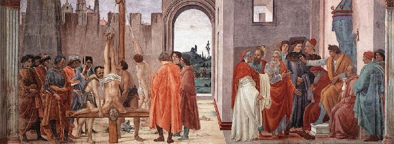 LIPPI, Filippino Disputation with Simon Magus and Crucifixion of Peter sf oil painting image